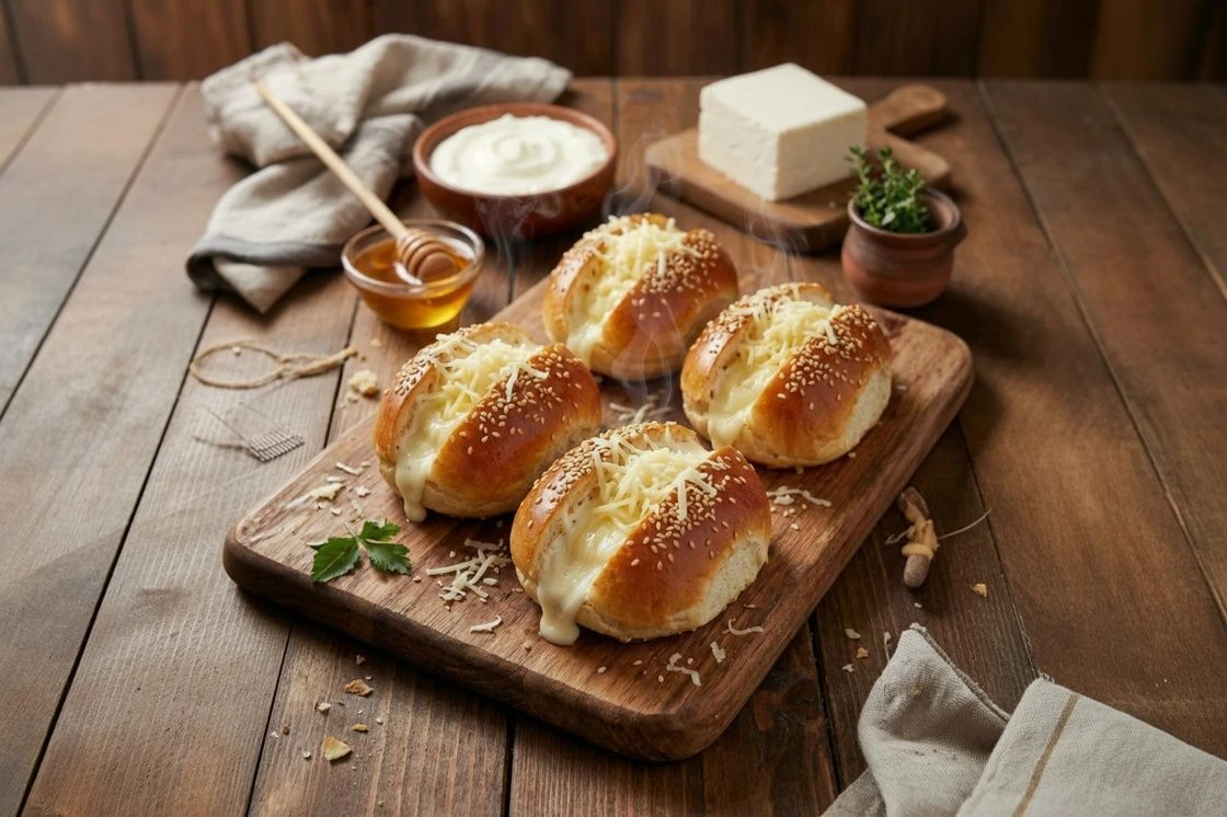 ميني بريوش لبنة و جبنة